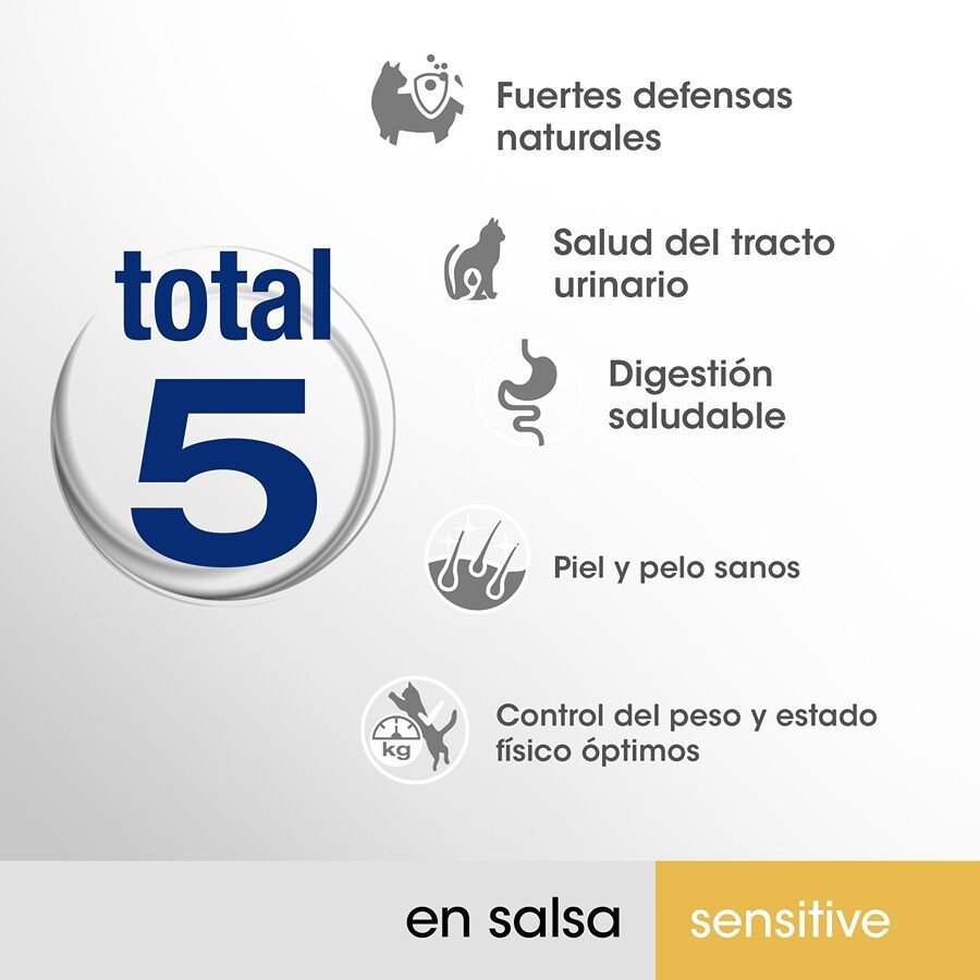 4 sobres x 85 g Perfect Fit Adult Sensitive Sterelized Pollo y Salm&oacute;n sobre en salsa para gatos, , large Imagen numero 6